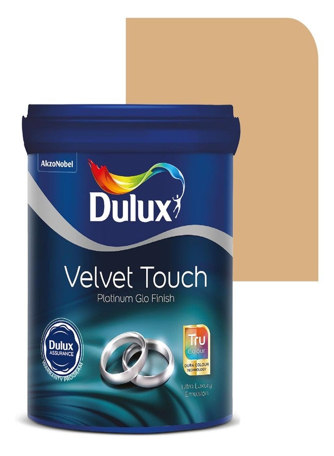 ديولكس دهان دولوكس بلاتينيوم جلو سوبر بريميوم الداخلي للجدران مع ضمان 6 سنوات | لمسة نهائية مطفية غنية | مقاوم للأوساخ والغبار | ألوان ناعمة، بني (1 لتر، بني زنجبيل) - Image 1